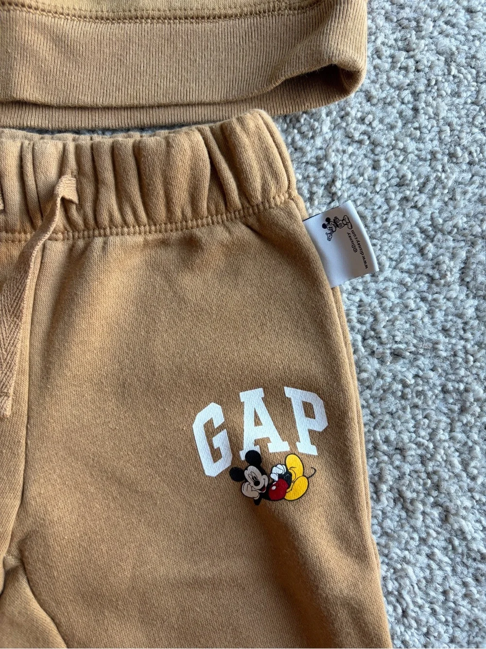 GAP Brown Kids Hoodie & Joggers Set with Mickey Detail